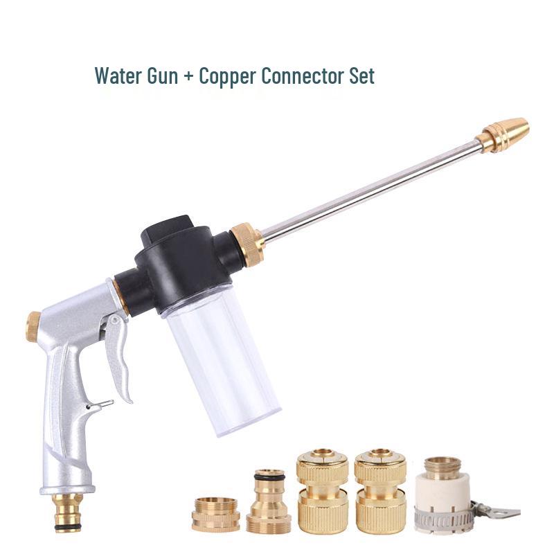 Полностью медный высоконапорный пистолет-распылитель для автомойки и насадка-щетка