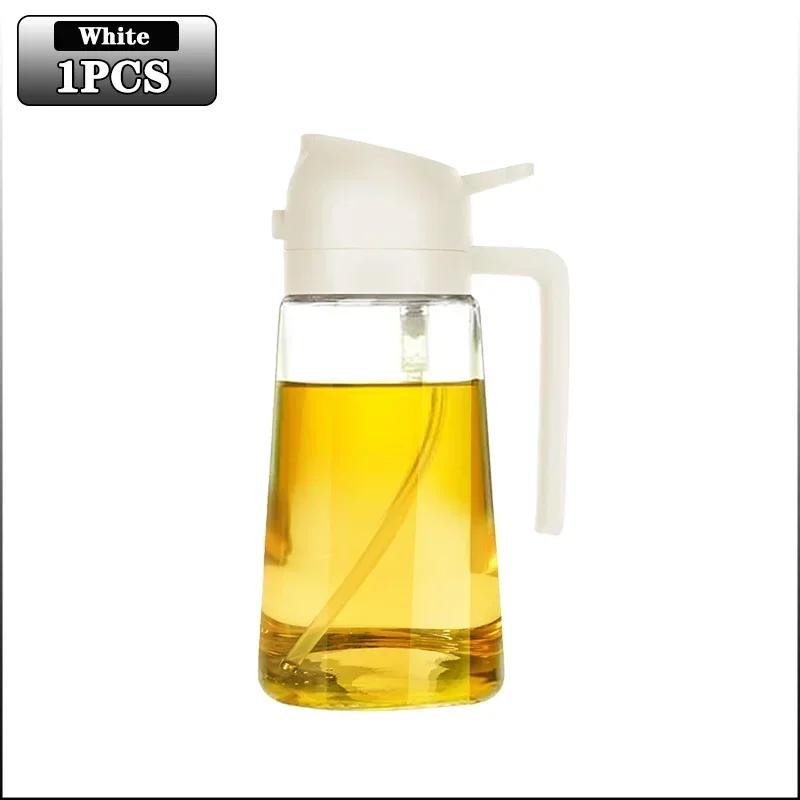 2in1 470ml Glass Spray Oil Sprayer Bottle Spray Oil Dispenser Oil Jar Cruet BBQ Kitchen Baking Roasting Picnic Kitchen Tool