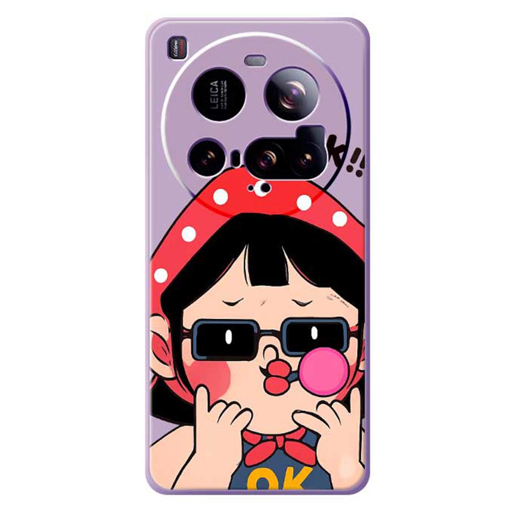 For Xiaomi 15 Ultra Case Cute Kid Pattern Printing Straight Edge TPU Phone Back Cover