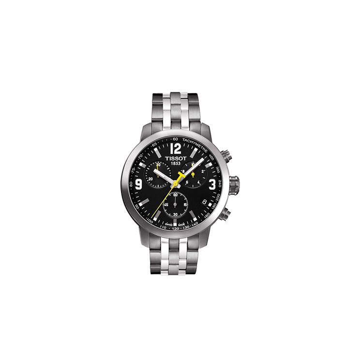 Tissot Коллекция Galloping Chase Кварцевый механизм Мужские часы Часы 41 мм*42 мм Черный циферблат Корпус из нержавеющей стали T055.417.11.057.00
