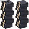8pcs Black Gift Boxes with Lids Bridesmaid Proposal Box Kraft Paper Gift Boxes for Wedding Packaging Present Birthday Cupcake Boxes