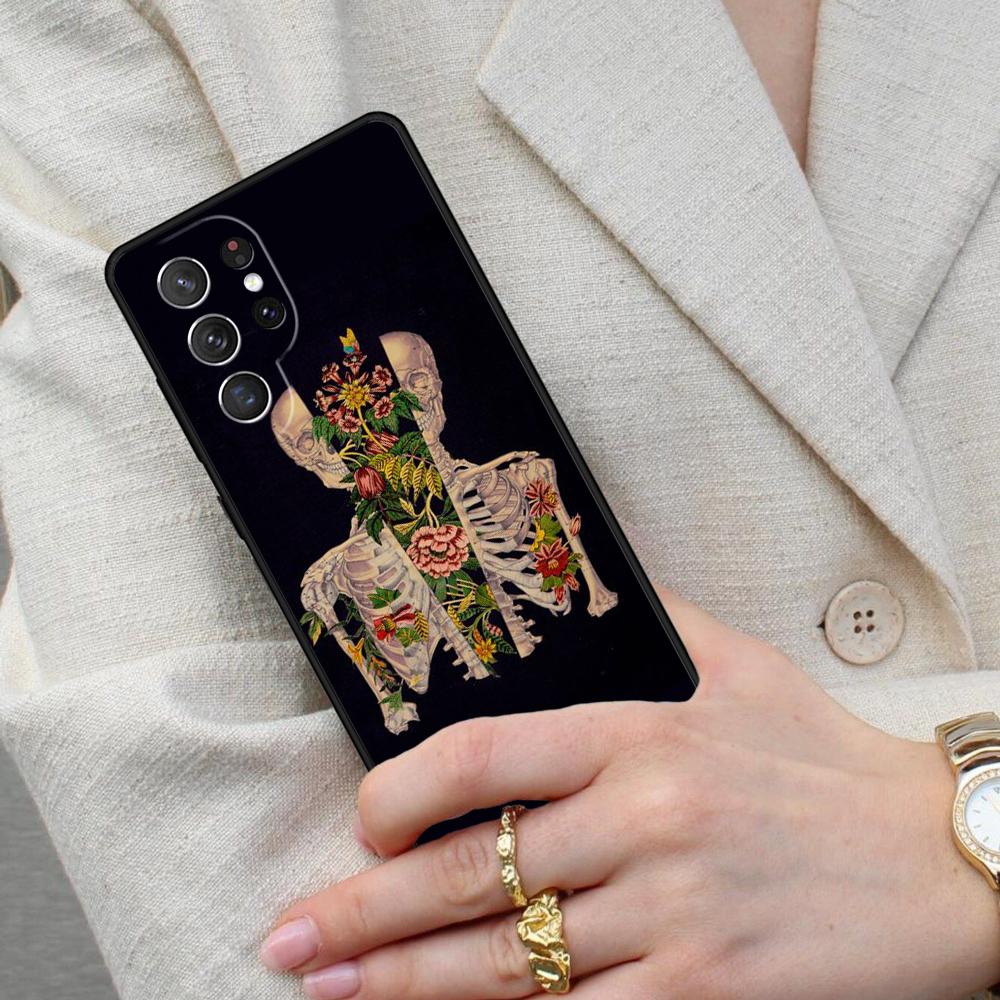 HUMAN ANATOMY heart flower Cell Phone Case for Samsung Galaxy S26 Ultra S25 S24 S23 S22 S21 S20 Note10 Cover