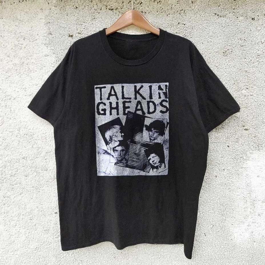 Talking Heads Vintage Style Unisex Black T-shirt S-