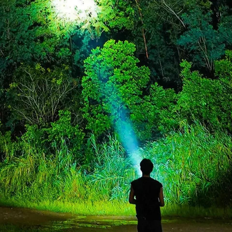 Powerful Flashlight With 7 Lamp Beads Super Tactical Light With COB Side Light Camping Lantern Rechargeable Led Flashlight Torch