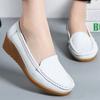 Женские туфли Slip On Nurse Shoes Soft Chaussure Femme Plus Size Женские туфли на плоской подошве из натуральной кожи Модные теннисные туфли на плоской подошве Мокасины