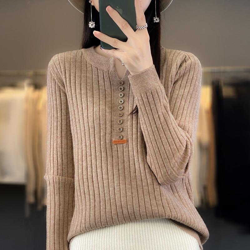 Autumn Women's Sweater Temperament Pullover Round Neck Regular Sweater Women's Knitwear