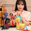 Chinese Zodiac Horse Plush Auspicious Year of Horse Stuffed Animal with Cloth Craft Traditional Mascot Doll Car Hanging Ornament