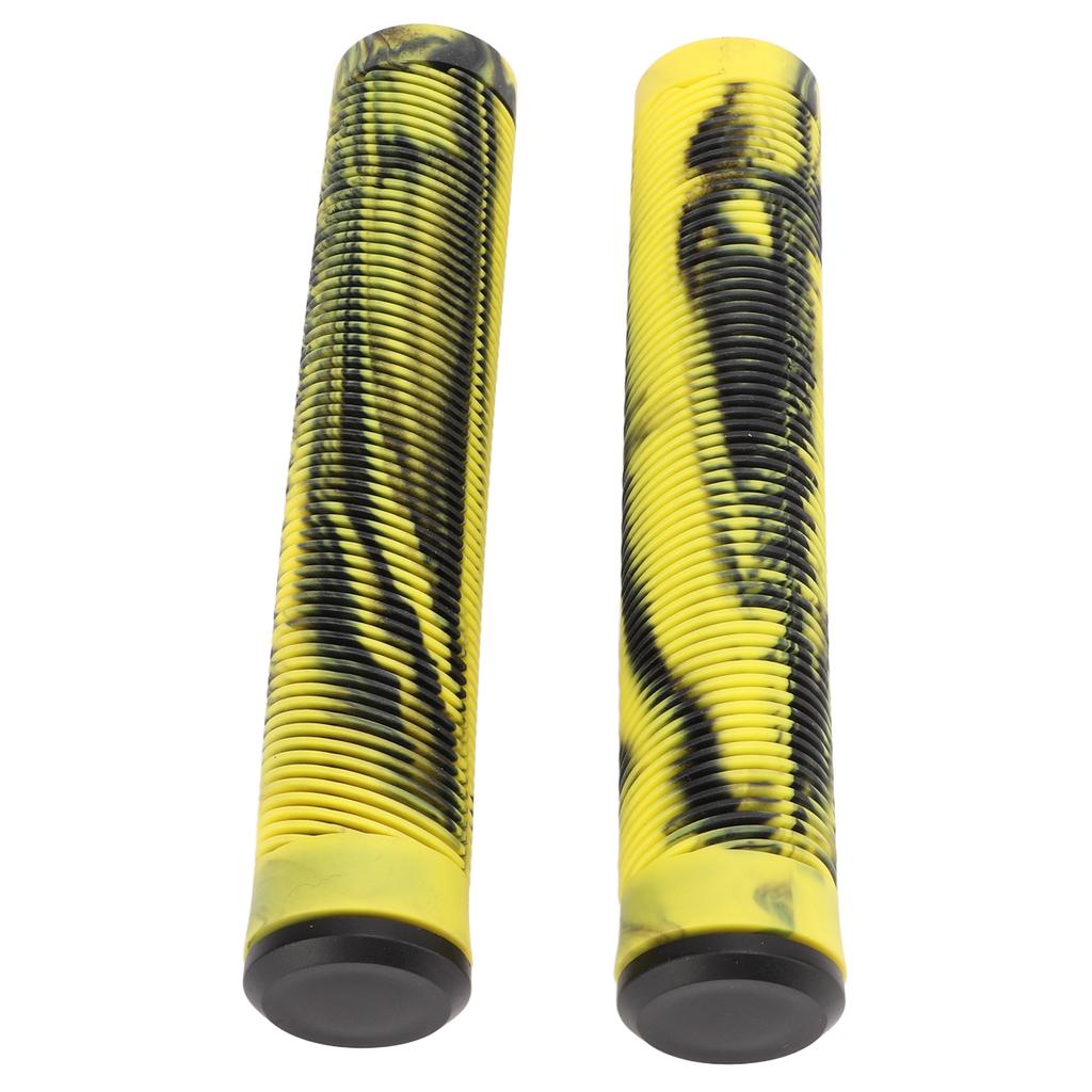 1 Pair 16cm Bike Handlebar Grips Soft TPE Rubber Anti Slip Handle Grips for Fixed Gear BicycleBlack