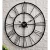 Часы Железные Абстрактные Аналоговые Настенные Часы (55 см, Черный)