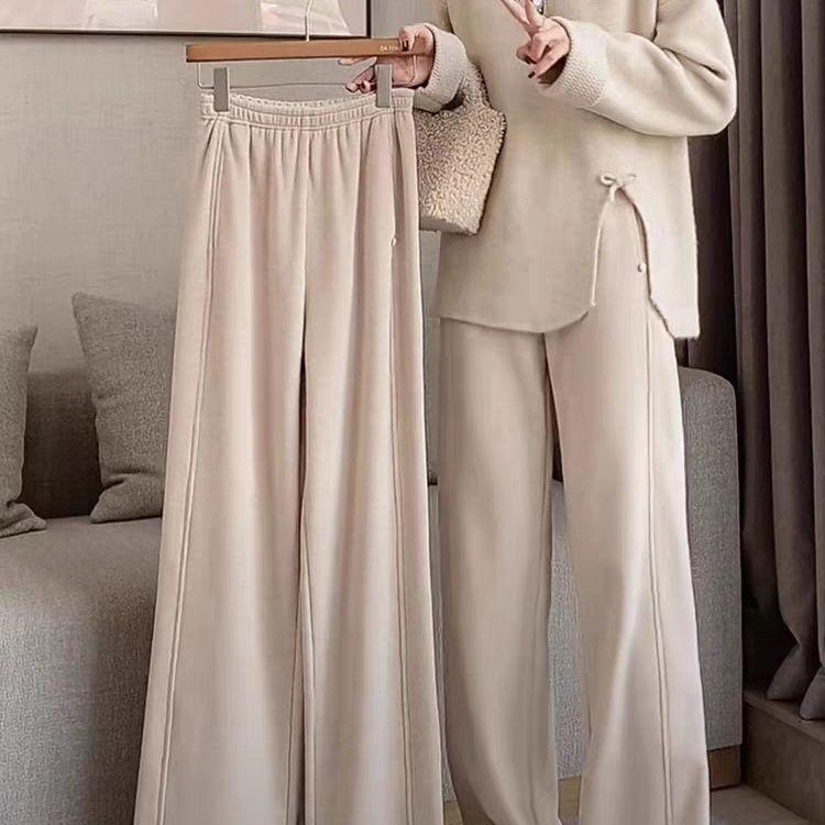 Стильный вязаный комплект и брюки-клеш большого размера для женщин - Осень/Зима 2025