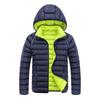 2025 Autumn and Winter New Men's Cotton-padded Clothes Color Matching Zipper Hooded Cotton-padded Clothes Casual Thickened Coat Men