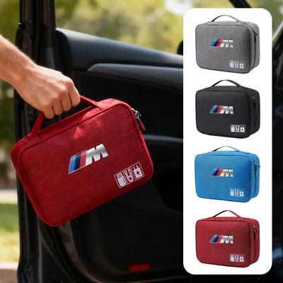 Цифровая сумка для хранения Органайзер для кабелей в дорогу Для BMW M E46 E90 E60 F10 F30 E39 E36 F20 E87 G30 E92 E91 Аксессуар для интерьера автомобиля