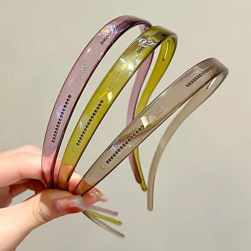 Модная форма оправы солнцезащитных очков Акриловые повязки для волос для женщин Зубчатая повязка на голову Противоскользящий бесследный обруч для волос Аксессуары для волос