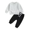 Baby Boy 2 Piece Outfits 6 12 18 24 Months 3 Years  Letter Print Long Sleeve Sweatshirt and Elastic Pants for Toddler Fall Tracksuit