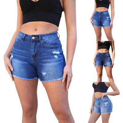 Женские удобные модные повседневные шорты из эластичного денима