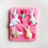 Rabbits Shape Silicone Moulds Animal Candle Molds Cake Molds Handmade Epoxy Resin Molds Plasters Molds for Candle Making