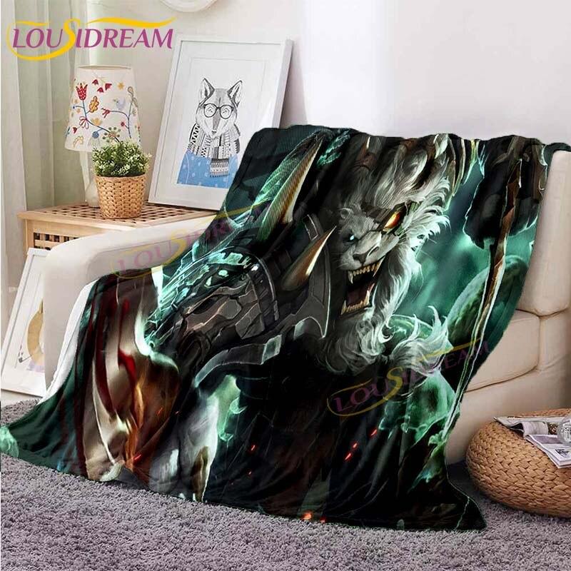 Одеяла League of Legends, игровые фланелевые одеяла серии Skin Art, кровать с мультяшным принтом, диван, мягкое покрывало, покрывало для путешествий, кемпинга