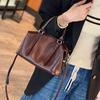 Кожаная сумка Boston европейского и американского ретро-стиля, высокая, на одно плечо, кроссбоди, женская