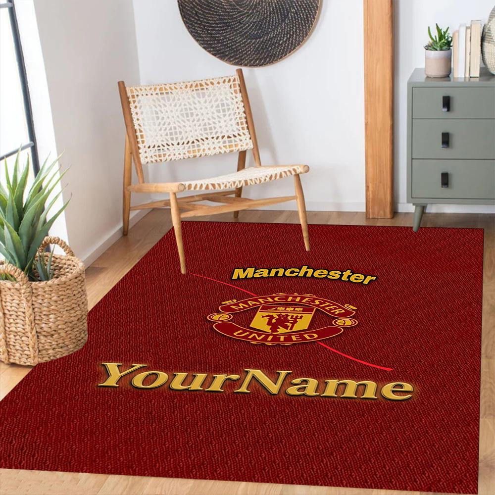 Manchester Customize Text Area Rug Suitable for Foyer Hallway Outdoor Dining Room Anti-slip Rug Office home decor Perfect Birthday/Christmas Gift Idea