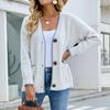 Women's Contrasting Color Button Knit Sweater 2023 Autumn/winter Cardigan Coat