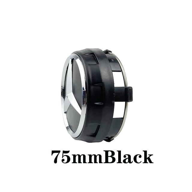 New 2025 Hot 4pcs 75mm Black Red Raised Car Styling Wheel Center Cap Hub Covers Badge Car Accessories For Mercedes Benz AMG A000