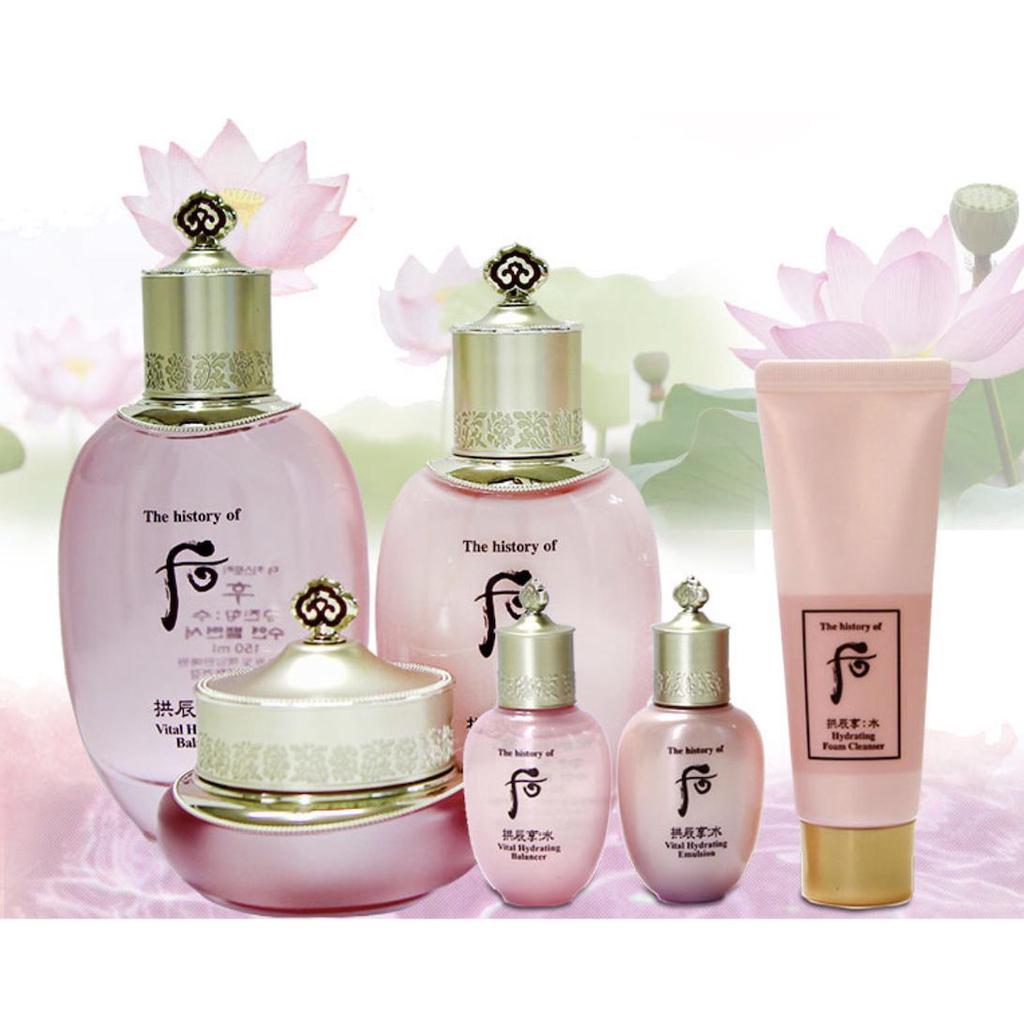The history of whoo Специальный набор из 3 штук Gongjinhyang Soo (Балансир+Эмульсия+Крем+Пенка для умывания)