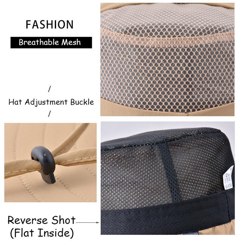 OLIKEI Summer Men's Sun Hat Breathable Quick-drying Fishing Hat Big Brim Sun Protection Face Cover Fisherman Hat Outdoor Travel Cycling Hat