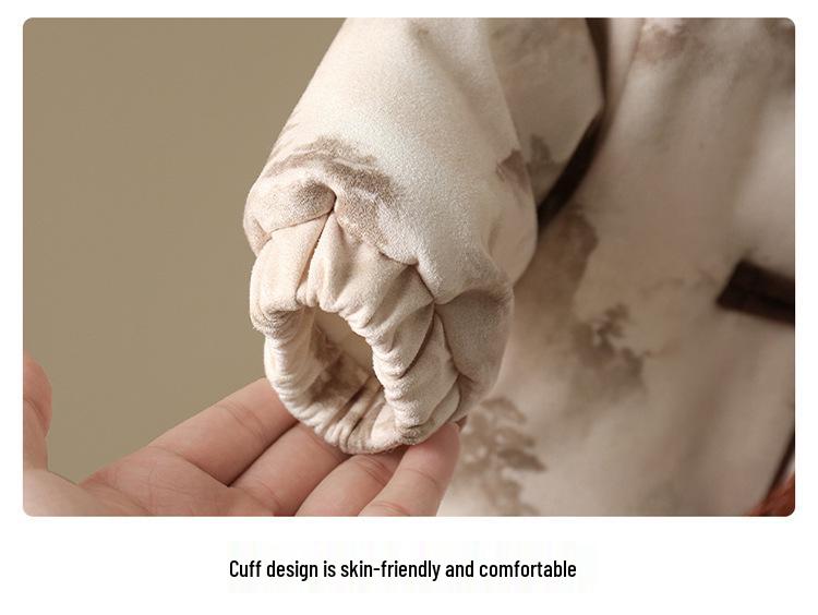 Зимний двухпредметный комплект из флиса в китайском стиле для младенцев и малышей