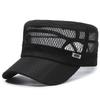 Men Spring Summer Breathable Mesh Baseball Cap Fashion Flat Top Casual Sun Hat Wide Brim Outdoor