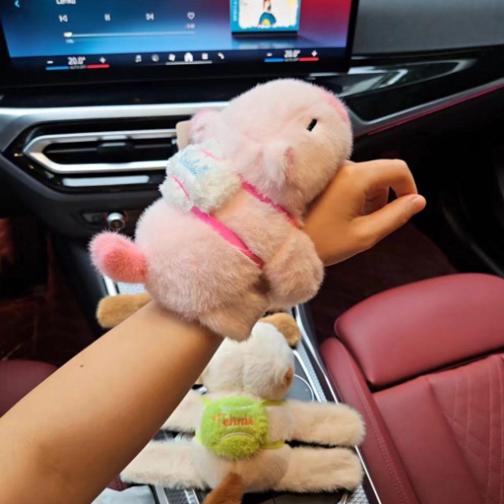 Stuffed Dolls Capybara Slap Bracelets Cartoon Huggers Slap Toy Funny Animal Clap Ring  Kids Gift