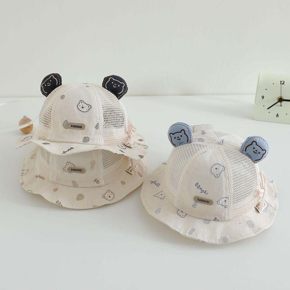 Mesh Infant Mesh Hat Bear Ear Toddler Bucket Hat Adorable Baby Sun Hat  Summer