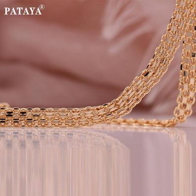 Ожерелье ручной работы цвета розового золота шириной 5,5 см, итальянское ремесло, цепочка для женщин и мужчин