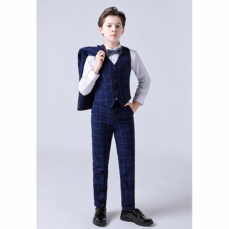 Boys Suit Wedding Teenager Kids Children Photograph Blazer Evening Party Performance Costume