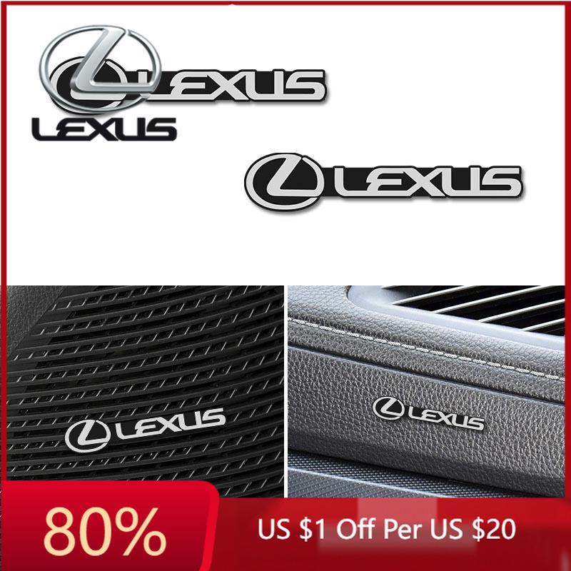 2026 Hot Interior Stickers 5/10Pcs 3D Aluminum Car Audio Stereo Speaker Badge Emblem Sticker For Lexus GX470 RX330 Ct200h IS200