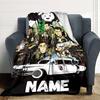 Custom Name Ghostly Urban Legends Party Blanket For Couch Bed Plush Cozy Fuzzy Blanket Super Soft Warm Blankets For Fall And Winter 0916147