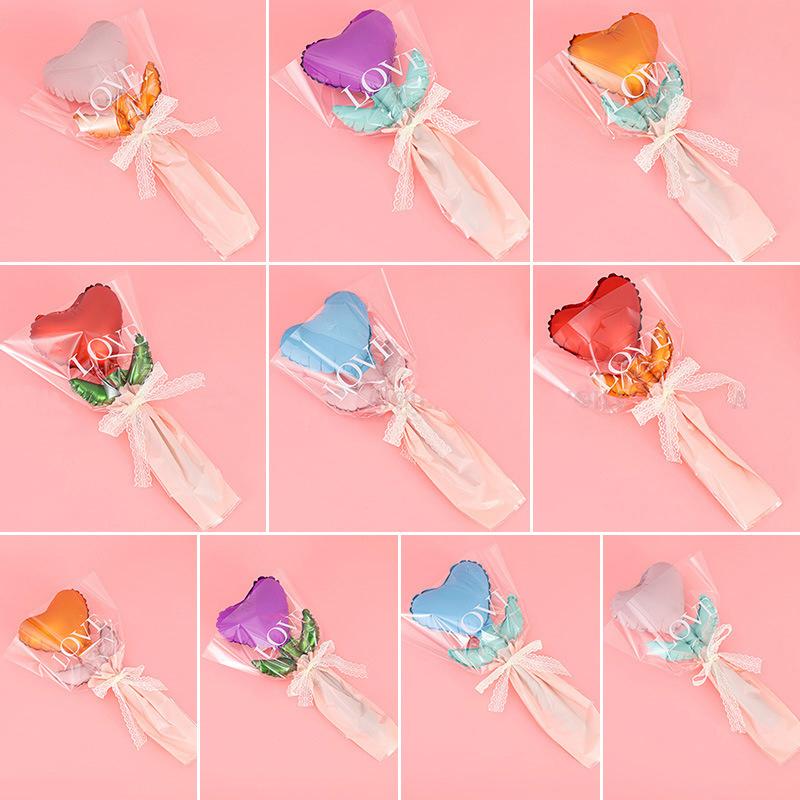 5 шт. Букет воздушных шаров с цветами любви, подарок на День матери, подарок на День святого Валентина, букет воздушных шаров с розами, принадлежности для свадебной вечеринки