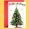 10PCS Large Christmas Greeting Cards with Envelopes, Watercolor Xmas Tree Cards for Holiday & New Year Gifts