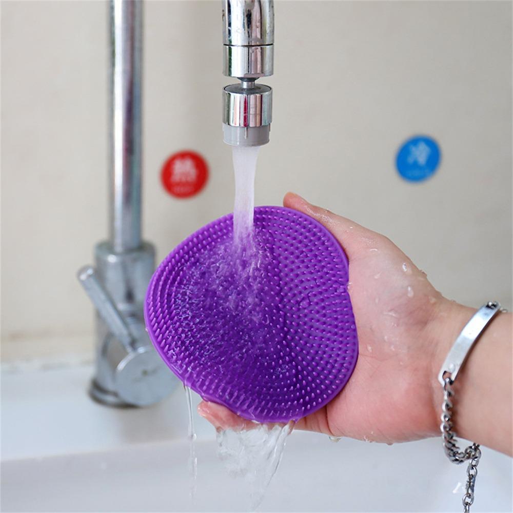 Silicone Body Scrubber Natural Bristles Skin Exfoliator Scrub Shower Brush Silicone Bath Shower Brush