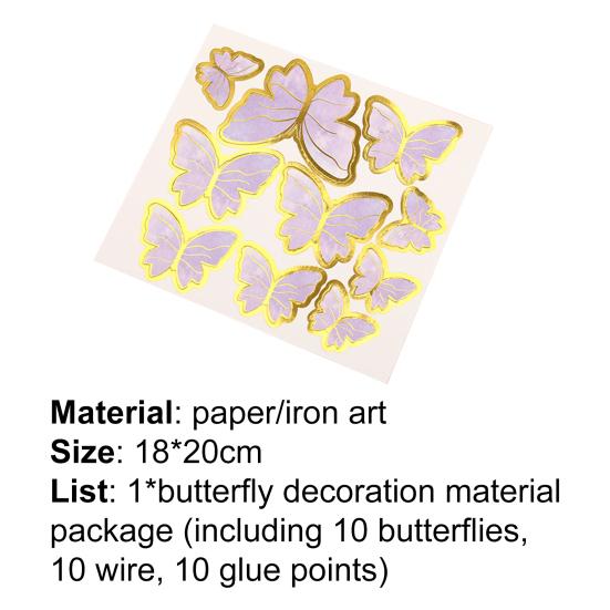 1 набор топперов для торта ручной работы, изысканное бумажное украшение в виде бабочки для украшения торта на день рождения