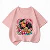 Potdemiel Disney Моана 2 Летняя Новая Детская Футболка 100% Хлопок, Короткий Рукав, Удобная и Дышащая для Мальчиков и Девочек