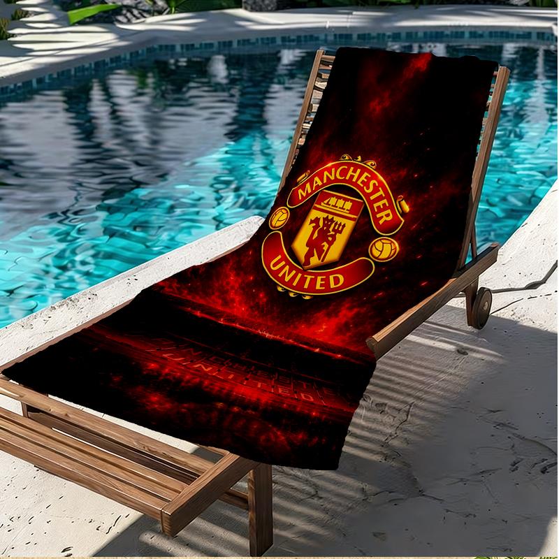 Football United F.C Print Beach Towel, Versatile Lightweight Absorbent Beach Towel for Pool Surf Yoga Bathroom, Perfect Birthday Holiday Gift