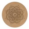 Yoga Mat Little Round Cork Rubber 60x60cmx3mm Non Slip Yoga Cushion Meditation Cushion Pad Pilates Pad for Home Outdoor YS-BUY
