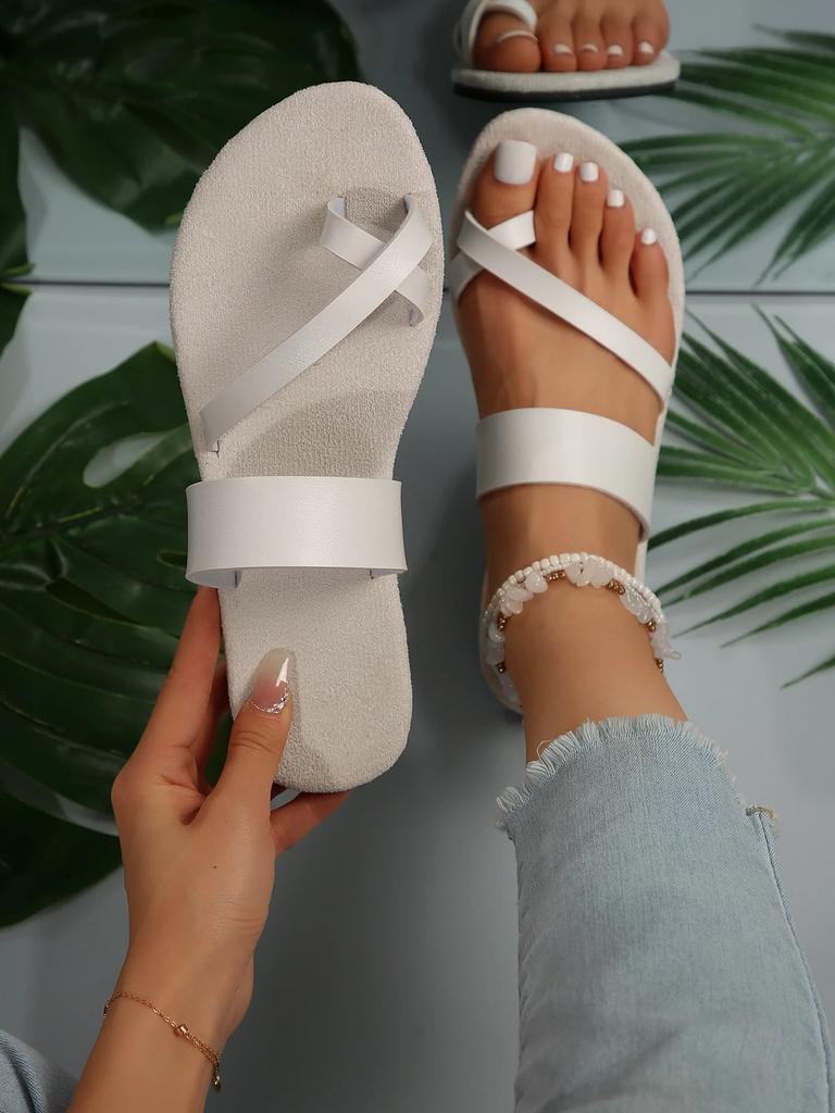 Сандалии женские повседневные тапочки на плоской подошве лето 2024 г. новые модные шлепанцы пляжные бохо туфли женские домашние тапочки