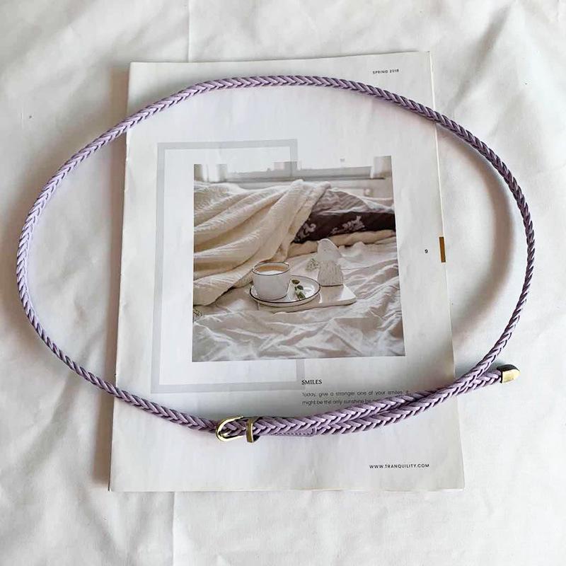 Exquisite Women's Retro Casual Thin Leather Woven Belt – Versatile Korean Style Waist Chain