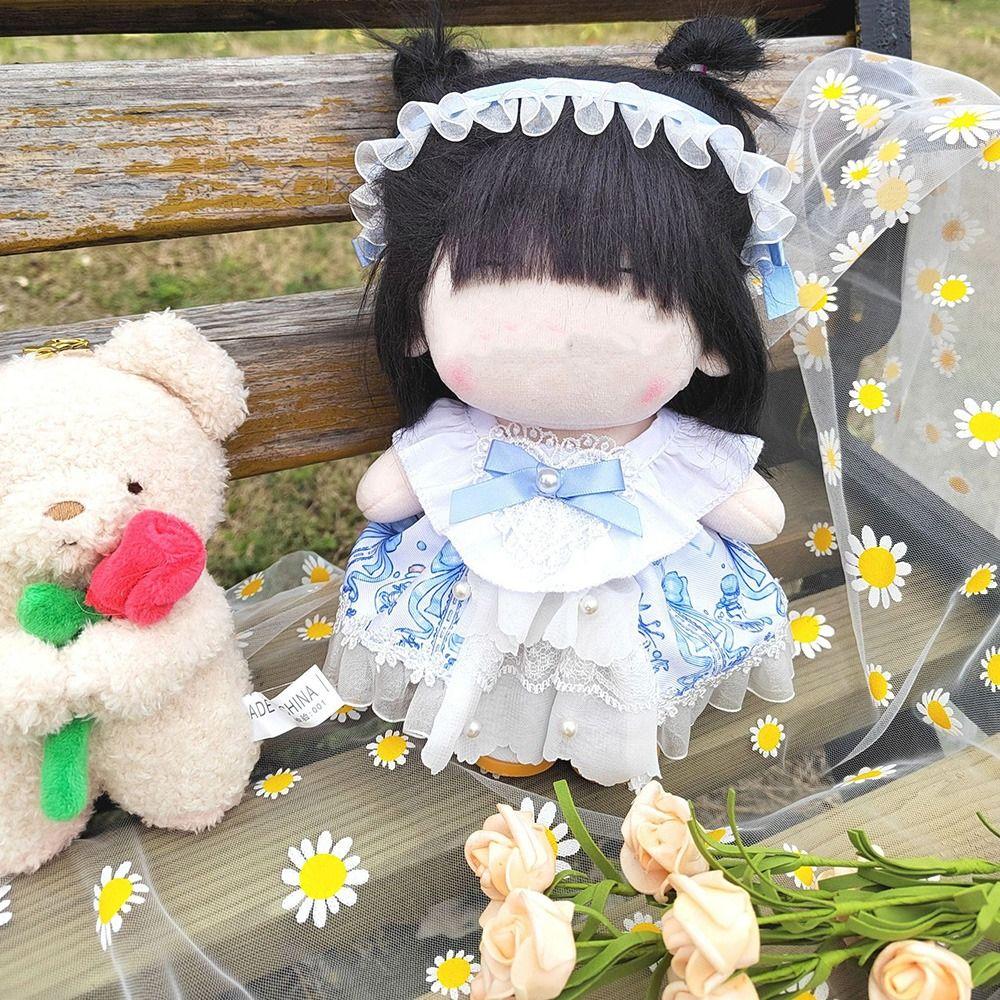 Cotton Stuffed Lolita Style 20CM Doll Clothes Rabbit Ear Idol Dolls Accessories Princess Dress