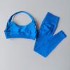 and American Seamless Halter Neck Beauty Back Push-Up Sports Bra and High-Waisted Tight-Fitting Butt-Lifting Fitness Pants Two-Piece Set for Women