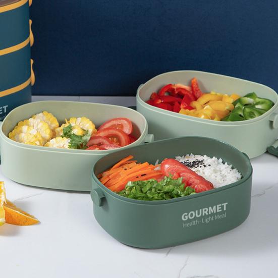 Герметичный ланч-бокс Bento 1400 мл/2000 мл с вилкой, штабелируемый многоразовый для детей и взрослых, микроволновая печь, сейф для посудомоечной машины и морозильной камеры