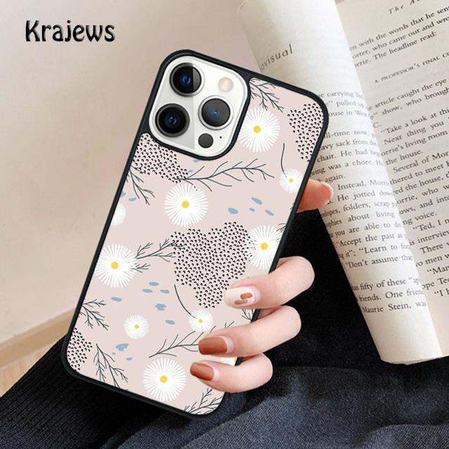 Минималистичный цветочный чехол для телефона iPhone 17 Air 16 15 14 Max Plus 11 12 13 Pro Max Чехол для телефона coque Fundas