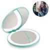 Compact Rechargeable Lighted Makeup Mirror ,1x And 10x Magnifying