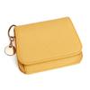 Женский мини-кожаный кошелек для карт Qlang с золотым кольцом для ключей